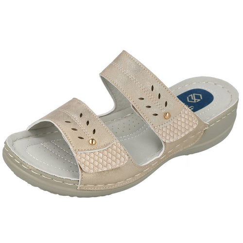 Bubble Bobble 22M015 Oro Sandalias planas para Mujer
