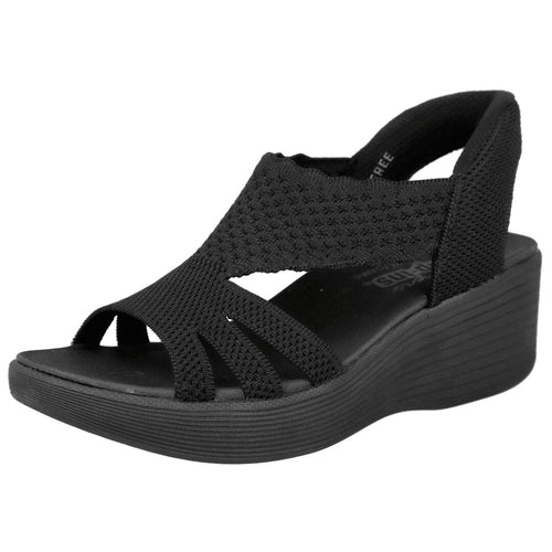 Skechers 120012 Sandalias Cuña Mujer Negro