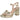 Sandalia Pink Desert 2Q5E-L3556-05 oro para mujer, vista lateral con tira de cierre textil adherente - © Calzados Modesto®