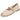 Alpargata plana tipo mercedita beige con hebilla dorada mujer BUBBLE BOBBLE MD9827 © Calzados Modesto®