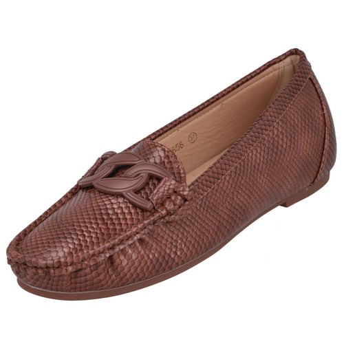 Bubble Bobble JM656 Mocasines Marrones para Mujer