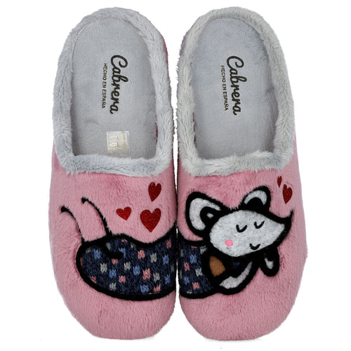 L&R SHOES LR3126 Zapatillas de Casa Rosas para Mujer