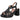 Sandalia de tacón Pitillos 20323 negra mujer, vista frontal con perforaciones - © Calzados Modesto®