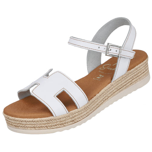 Oh! My Sandals 6011 Blanco Sandalia plana para Mujer