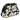 Bolso de mano negro con bordado blanco y cadena dorada - © Calzados Modesto®
