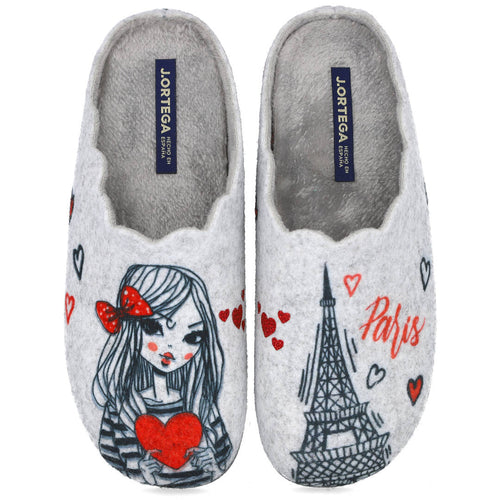 Pinturines MD1937 Zapatillas de Casa Grises para Mujer