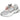 Vista diagonal de zapatilla deportiva gris Pink Desert para mujer - © Calzados Modesto®