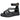 Sandalia plana negra L&R SHOES MD5506 mujer vista frontal con tiras cruzadas y hebillas - © Calzados Modesto®