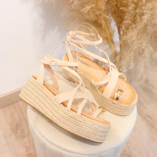 Pink Desert 6012 Cuñas Beige Mujer