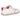 Zapatilla Biomecanics infantil blanca y rosa de piel y textil con velcro y detalle de logo - © Calzados Modesto®