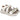 Sandalia plataforma blanca con adorno cadena dorada Bubble Bobble BL2616-2 © Calzados Modesto®