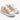 Zapatillas bajas CONGUITOS oro con purpurina y cordones blancos, estilo casual - © Calzados Modesto®