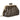 Bolso de fiesta marrón Pink Desert mostrado desde el lateral izquierdo con su cadena dorada - © Calzados Modesto®