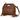 Bolso marrón Bubble Bobble para mujer, vista trasera con cremallera y flecos laterales - © Calzados Modesto®