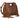 Bolso marrón Bubble Bobble para mujer, vista frontal con tachuelas doradas y flecos - © Calzados Modesto®
