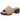 Sandalia tipo zueco PINK DESERT beige de ante con tacón de madera y tachuelas - © Calzados Modesto®