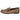 Mocasín de mujer Pink Desert en tono taupe visto de perfil con ribete marrón texturizado - © Calzados Modesto®