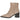 Vista lateral exterior de botín Pink Desert en tono taupe con tacón bloque. - © Calzados Modesto®