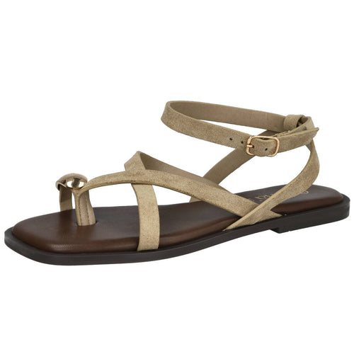 Pink Desert 6391 Arena Sandalias planas Mujer