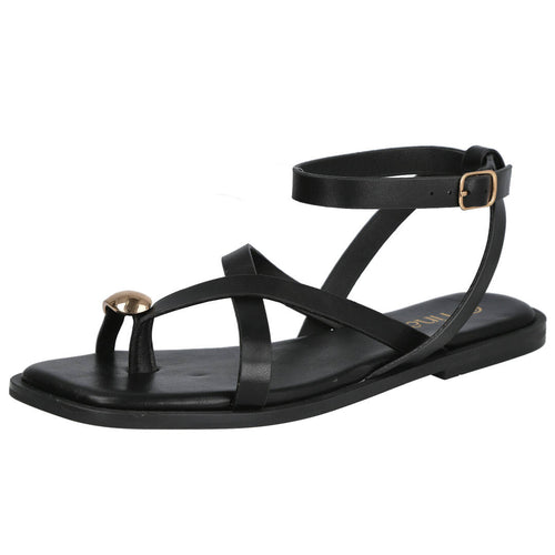 Pink Desert 6391 Sandalia plana Negra Mujer