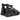 Sandalia plana negra L&R SHOES MD5506 mujer vista trasera con cremallera y tiras ajustables al tobillo - © Calzados Modesto®