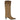Vista interior de bota alta camel Corina para mujer mostrando la cremallera lateral - © Calzados Modesto®