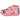 Vista lateral de zapatilla infantil rosa Bubble Bobble con estampado musical y cierre textil adherente - © Calzados Modesto®