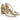 Par de zapatos dorados de tacón fino Buonarotti para mujer - © Calzados Modesto®