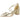 Zapato de tacón alto dorado Buonarotti para mujer en vista lateral completa - © Calzados Modesto®