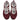 Vista cenital superior de par de zapatillas Pink Desert burdeos con doble cierre textil adherente - © Calzados Modesto®