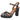 Sandalia de tacón negro Buonarotti para mujer, vista lateral exterior - © Calzados Modesto®