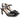 Pareja de sandalias de tacón negras Azarey para mujer, detalle de empeine trenzado - © Calzados Modesto®