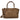 Bolso marrón Pink Desert MJY6191 mujer, vista frontal detalle cierre dorado - © Calzados Modesto®