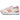 Zapatilla NEW BALANCE beige y rosa para mujer, estilo casual, con detalles de ante y malla - © Calzados Modesto®