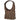 Bolso marrón Bubble Bobble para mujer, vista frontal con tachuelas doradas - © Calzados Modesto®