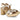 Sandalias piel champagne tacón bloque plataforma 5731 © Calzados Modesto®