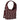 Bolso burdeos para mujer PINK DESERT, vista frontal con tachuelas plateadas - © Calzados Modesto®