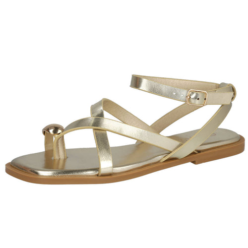 Pink Desert 6391 Oro Sandalias planas Mujer