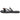 Sandalia plana negra de tiras finas con adorno central y detalle de marca PINK DESERT - © Calzados Modesto®