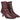 Par de botines burdeos mujer Pink Desert 5807-a con cremallera lateral y diseño moderno - © Calzados Modesto®