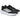 Par de zapatillas Adidas negras para mujer, detalle frontal y lateral con suela blanca - © Calzados Modesto®