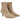 Pareja de botines Pink Desert 5807-B camel, vista frontal combinada, tacón fino y caña elástica - © Calzados Modesto®