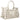 Bolso tote PINK DESERT beige de piel con diseño calado y asa de mano - © Calzados Modesto®