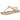 Sandalias planas Bubble Bobble A-53 beige mujer, vista frontal con detalle decorativo - © Calzados Modesto®