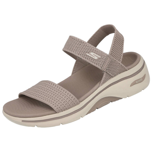 Skechers GO WALK Arch Fit 2.0 Sandalia Plana Taupe Mujer