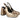 Par de sandalias BUBBLE BOBBLE S-2223 oro mujer con plataforma y tacón cuadrado - © Calzados Modesto®