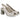 Par de sandalias de tacón Pitillos MD5180 beige para mujer, detalle cierre textil adherente - © Calzados Modesto®