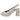 Sandalia de tacón beige Pitillos MD5180 para mujer, vista lateral con detalle piel serraje - © Calzados Modesto®