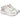 Par de zapatillas Skechers GO RUN Consistent 2.0 blancas para mujer, perspectiva frontal y tres cuartos - © Calzados Modesto®