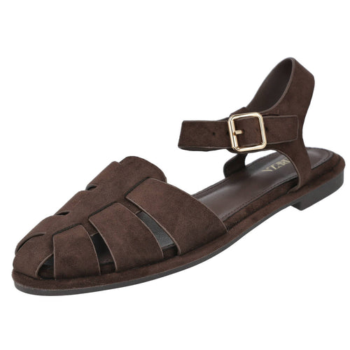 Pink Desert P119 Sandalias planas Marron Mujer